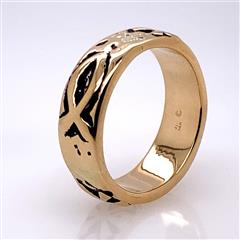 James Avery Retired Christian Fish 14K Yellow Gold Ring